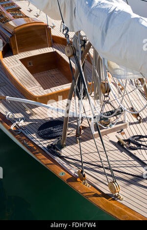 Détails d'un voilier de style ancien Banque D'Images