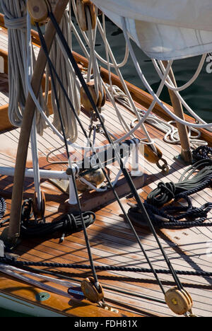 Détails d'un voilier de style ancien Banque D'Images