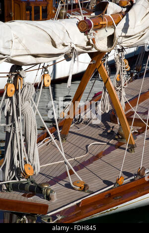 Détails d'un voilier de style ancien Banque D'Images