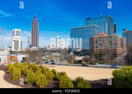 La Géorgie Atlanta skyline avec Bank of America skyscraper Banque D'Images