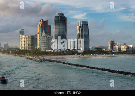 South Beach Miami Condos Haut Banque D'Images