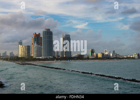 South Beach Miami Condos Haut Banque D'Images