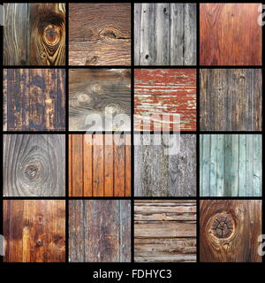 Collection de planches en bois véritable textures prêts pour votre conception Banque D'Images