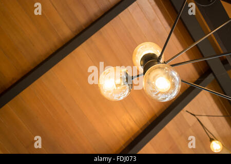 Beau décor de luxe rétro lumière lampe allumé, stock photo Banque D'Images