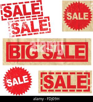 Une collection de panneaux promotionnels Vente Illustration de Vecteur