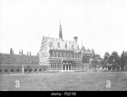 Londres : Merchant Taylors School- vue extérieure des bâtiments, 1896 imprimer Banque D'Images