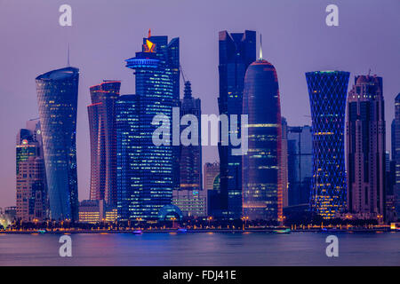 Gratte-ciel de Doha, Doha, Qatar Banque D'Images