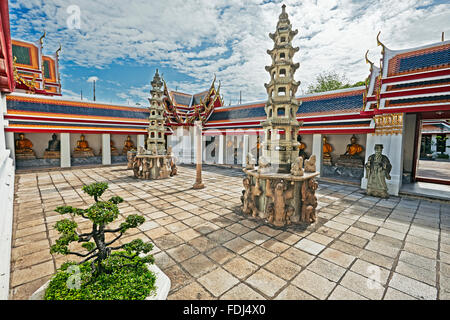 Temple de Wat Pho à Bangkok, Thaïlande. Banque D'Images