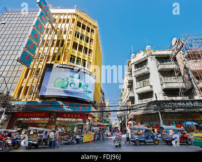 Yaowarat Road, Chinatown District, Bangkok, Thaïlande. Banque D'Images