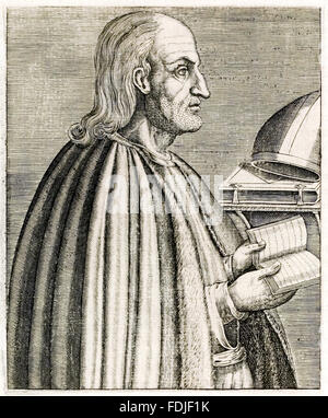 Saint Anselme de Canterbury (1033-1109) moine bénédictin français, philosophe et théologien qui devint archevêque de Canterbury qui a écrit "de veritate'. Gravure de frère André Thévet (1516-1590) publié en 1594. Voir la description pour plus d'informations. Banque D'Images