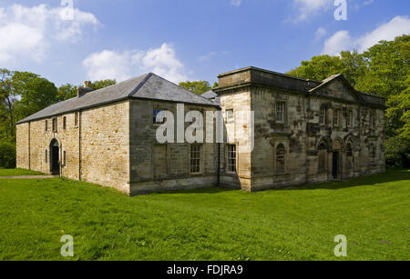 L'équitation à The Green Lawns, Newcastle upon Tyne. George Bowes a hérité de la succession en 1722 et les motifs paysagers autour de Gibside Hall. Banque D'Images