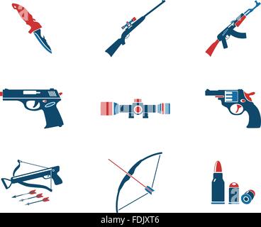 Icônes simplement d'armes nucléaires Illustration de Vecteur