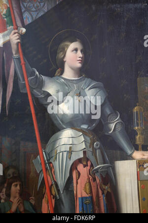 Jeanne d'Arc au sacre de Charles VII, 1854. Par Jean Auguste Dominique Ingres (1780-1867). Néoclassicisme. Musée du Louvre. Banque D'Images