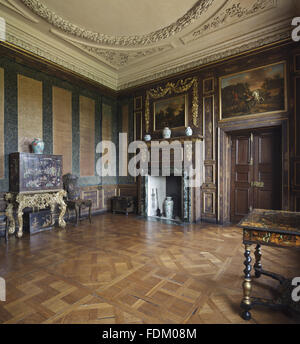 L'antichambre de la Reine à Ham House, Surrey, face à l'angle nord-est. Banque D'Images