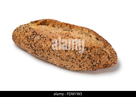 Ensemble de la miche de pain de grains frais sur fond blanc Banque D'Images