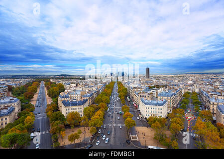 Vue panoramique de l'Arc de Triomphe Banque D'Images