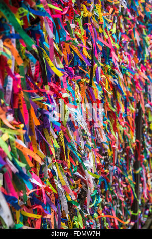 Tiens des rubans de fitas, Igreja do bonfim, Salvador, Bahia, Brésil Banque D'Images