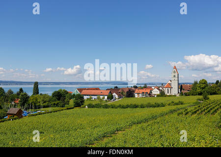 Hagnau am Bodensee, le lac de Constance, Bodenseekreis, en Haute Souabe, Bade-Wurtemberg, Allemagne Banque D'Images