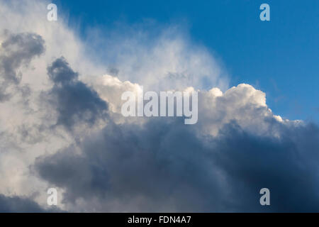 Les nuages de tempête sur les montagnes d'organes bâtiment-Monument National des pics du désert dans le désert de Chihuahuan, New Mexico, USA Banque D'Images