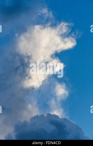 Les nuages de tempête sur les montagnes d'organes bâtiment-Monument National des pics du désert dans le désert de Chihuahuan, New Mexico, USA Banque D'Images