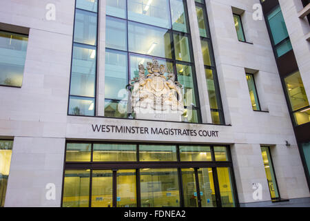 Westminster Magistrates' Court, Marylebone Road, Londres, UK Banque D'Images