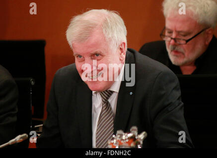 Horst Seehofer - Treffen der dt. Mit den Ministerpraesidenten Bundeskanzlerin der Bundeslaender, Bundeskanzleramt, 28. Janvier 20 Banque D'Images