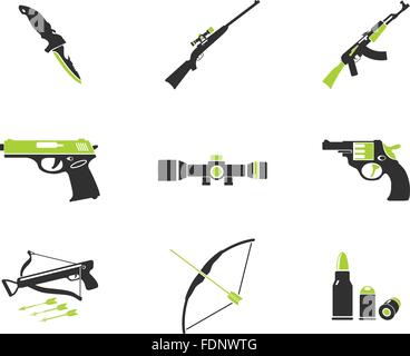 Icônes simplement d'armes nucléaires Illustration de Vecteur