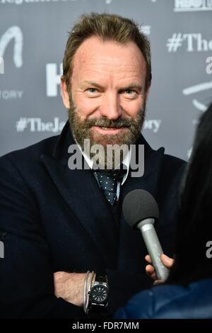 New York, NY, USA. 1er février, 2016. Arrivées à Sting pour JIM : L'HISTOIRE DE JAMES FOLEY HBO, une Premiere sur Time Warner Center, New York, NY Le 1 février 2016. Crédit : Steven Ferdman/Everett Collection/Alamy Live News Banque D'Images