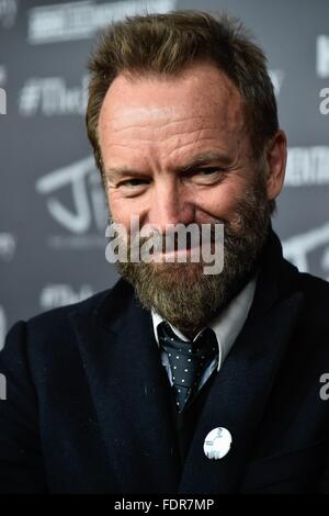 New York, NY, USA. 1er février, 2016. Arrivées à Sting pour JIM : L'HISTOIRE DE JAMES FOLEY HBO, une Premiere sur Time Warner Center, New York, NY Le 1 février 2016. Crédit : Steven Ferdman/Everett Collection/Alamy Live News Banque D'Images