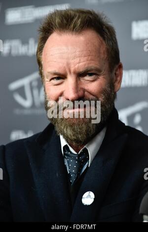 New York, NY, USA. 1er février, 2016. Arrivées à Sting pour JIM : L'HISTOIRE DE JAMES FOLEY HBO, une Premiere sur Time Warner Center, New York, NY Le 1 février 2016. Crédit : Steven Ferdman/Everett Collection/Alamy Live News Banque D'Images