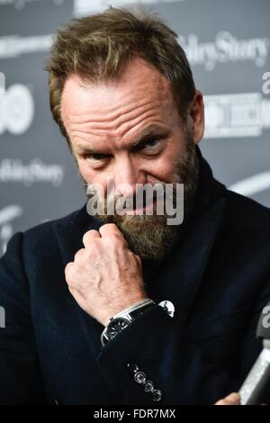 New York, NY, USA. 1er février, 2016. Arrivées à Sting pour JIM : L'HISTOIRE DE JAMES FOLEY HBO, une Premiere sur Time Warner Center, New York, NY Le 1 février 2016. Crédit : Steven Ferdman/Everett Collection/Alamy Live News Banque D'Images