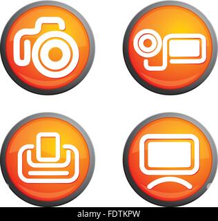 Media vector icons Illustration de Vecteur
