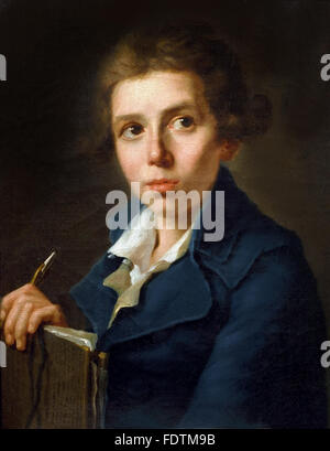 Portrait du peintre Jacques Louis David ( 1748-1825 ) en tant que jeune - Joseph-Marie Vien Français France 1716-1809 Banque D'Images