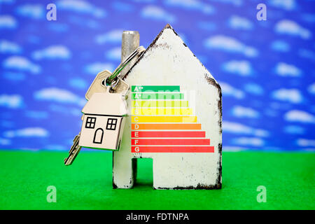 Certificat de performance énergétique pour les bâtiments résidentiels Banque D'Images