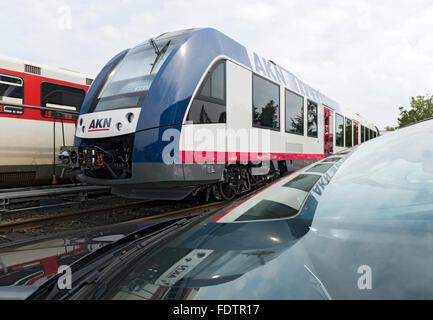 Kaltenkirchen, Allemagne, train AKN sur les terrains de l'usine Kaltenkirchen Banque D'Images