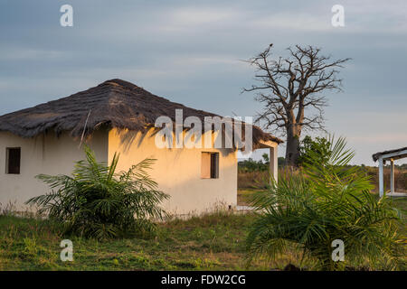 Casa de Canchungo, un touriste lodge profondément dans la mangrove du nord de la Guinée Bissau. Banque D'Images