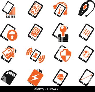 Caractéristiques et fonctions du smartphone, Illustration de Vecteur