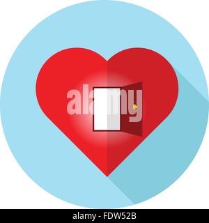 [EPS10] open heart - illustration pour la Saint-Valentin Illustration de Vecteur