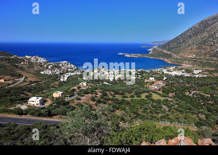 Crète, paysages côtiers avec look de la ville de Bali et de la mer Banque D'Images