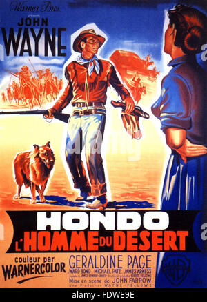 Hondo - Affiche de film français Banque D'Images