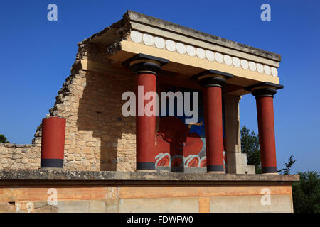 Crète, Knossos, complexe de palais du minoer, le bastion Banque D'Images