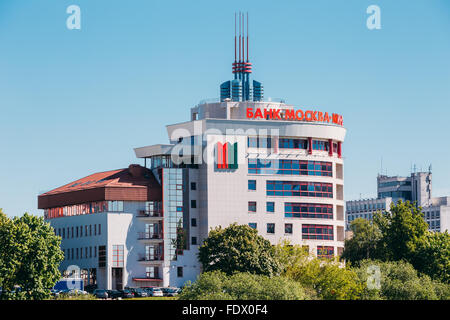 MINSK, BELARUS - 19 mai 2015 : Construction de la Banque Moscow-Minsk' Joint Stock Company Banque D'Images