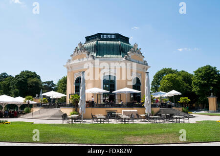 Le pavillon du petit-déjeuner imperial à Vienne, le zoo de Schönbrunn Tiergarten Banque D'Images