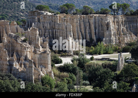 Rock formation, orgues d'Ille-sur-Têt, Pyrénées, France Banque D'Images