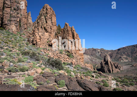 Roques de Garcia, le Parc National du Teide, UNESCO World Heritage Site, Tenerife, Espagne Banque D'Images