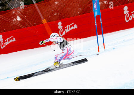 Noémie LARROUY dans AUDI FIS Alpine Ski World Cup super G femmes Banque D'Images