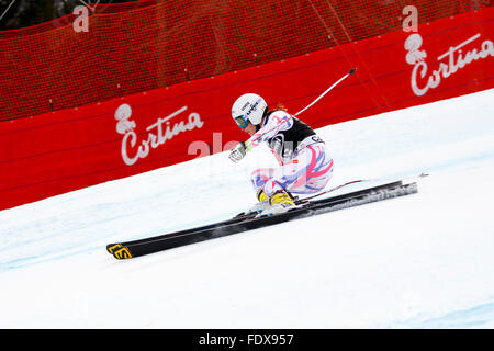 Noémie LARROUY dans AUDI FIS Alpine Ski World Cup super G femmes Banque D'Images