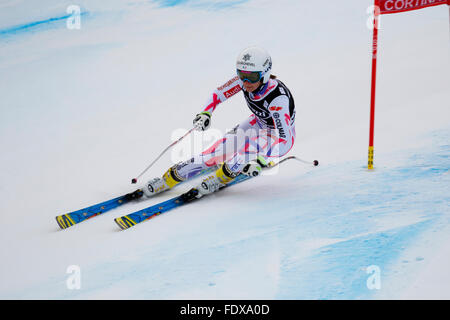 Noémie LARROUY dans AUDI FIS Alpine Ski World Cup super G femmes Banque D'Images