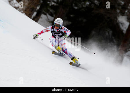 Noémie LARROUY dans AUDI FIS Alpine Ski World Cup super G femmes Banque D'Images