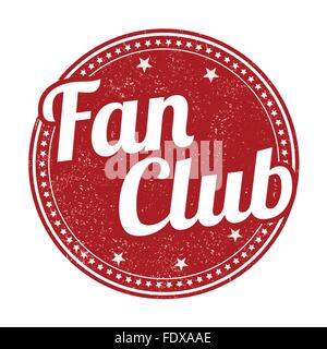 Grunge Fan Club de timbres en caoutchouc sur fond blanc, vector illustration Illustration de Vecteur